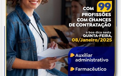 Funsat oferece 1.160vagas de emprego nesta quinta-feira.