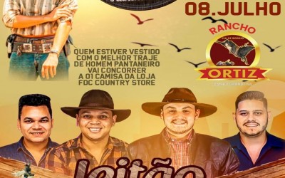 1° Baile do homem Pantaneiro no Rancho Ortiz, dia 08 de Julho Sábado as 21:00 horas.