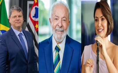 Michele e Tarcísio são os preferidos para representarem Bolsonaro contra Lula.