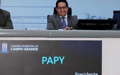 Papy é reeleito presidente da Câmara de Campo Grande com 18 meses de antecedência.