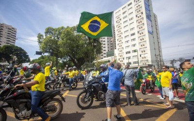 Bolsonaristas de Campo Grande Mato Grosso do Sul preparam ato na Afonso Pena em 7 de Setembro.