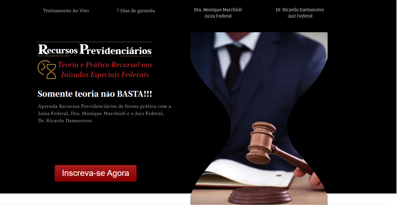 Inscrições abertas para treinamento sobre Recursos Previdenciários. Inscrições abertas para treinamento sobre Recursos Previdenciários.