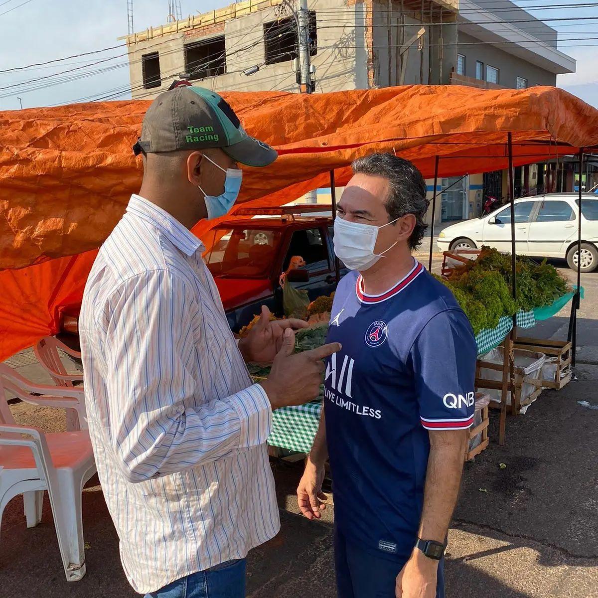 Neste domingo  Prefeito Marcos Trad foi  visitar amigos nas Moreninhas, Mercadão, na Liga Terrão.