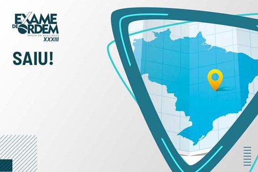 Divulgados os locais de prova do XXXIII Exame de Ordem Unificado. Divulgados os locais de prova do XXXIII Exame de Ordem Unificado.