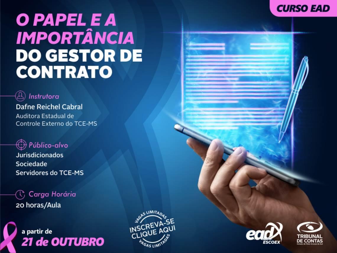 EAD capacita sobre a importância do Gestor do Contrato EAD capacita sobre a importância do Gestor do Contrato