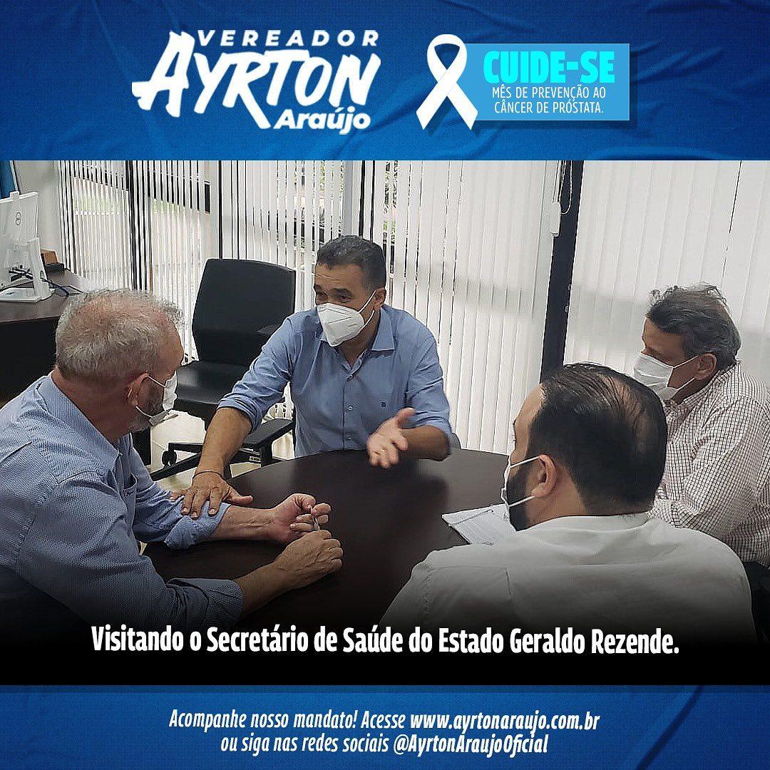Ayrton Araújo realiza visita ao secretário de saúde Geraldo Resende.