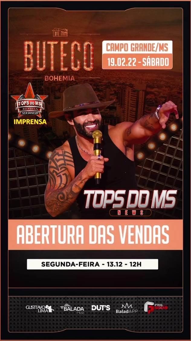Venda de ingressos para “Buteco” do Gusttavo Lima é liberada Venda de ingressos para “Buteco” do Gusttavo Lima é liberada