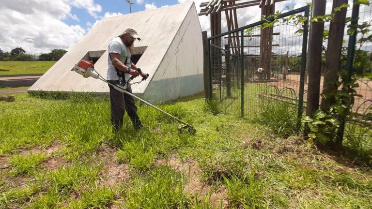 FUNESP E SISEP REALIZAM MANUTENÇÃO E LIMPEZA DO PARQUE SÓTER.
