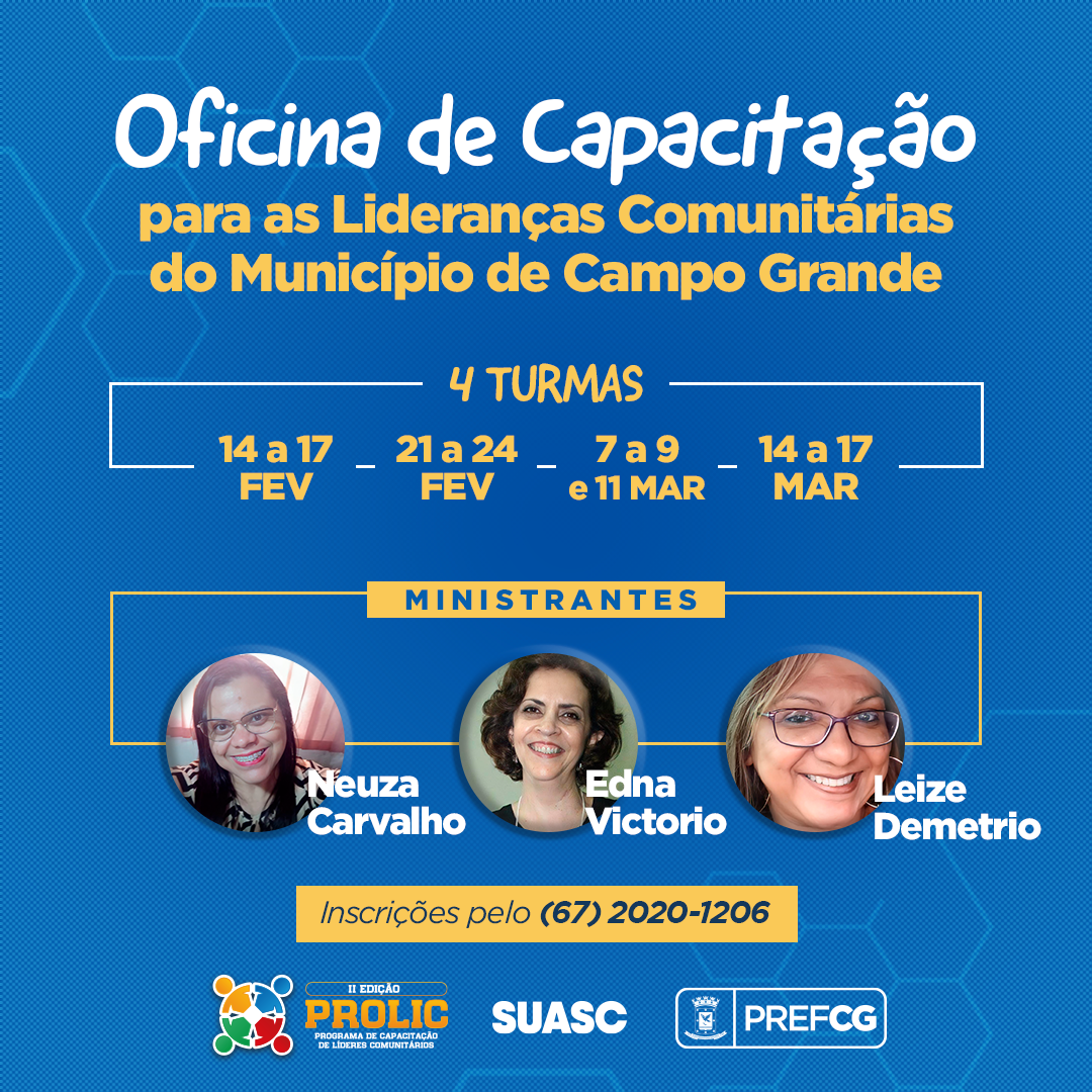 PREFEITURA REALIZA NOVA CAPACITAÇÃO PARA LIDERANÇAS COMUNITÁRIAS; INSCRIÇÕES ESTÃO ABERTAS.