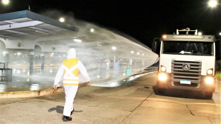 PREFEITURA REALIZA NOVA DESINFECÇÃO NOS TERMINAIS NESTA TERÇA-FEIRA (08).