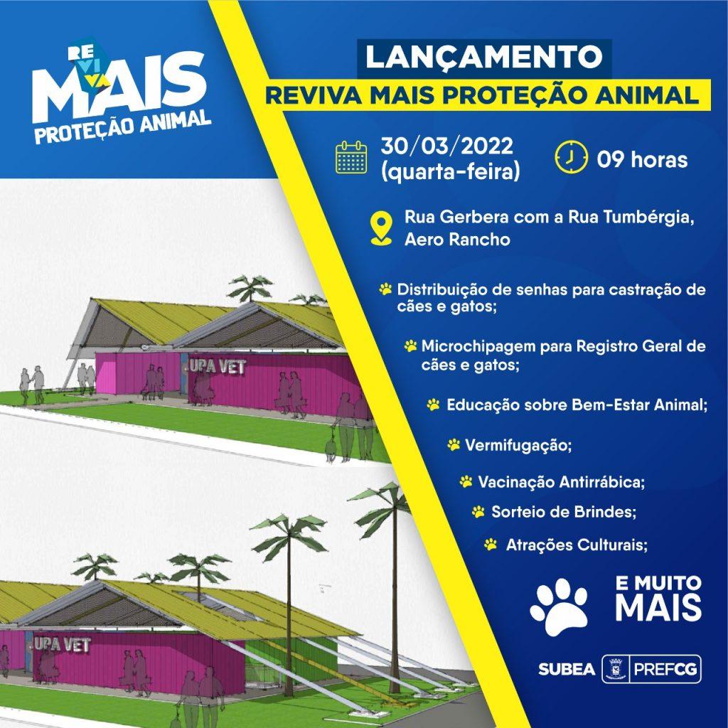 SUBEA LANÇA REVIVA MAIS PROTEÇÃO ANIMAL NA QUARTA (30) COM DIVERSOS SERVIÇOS PARA A POPULAÇÃO.