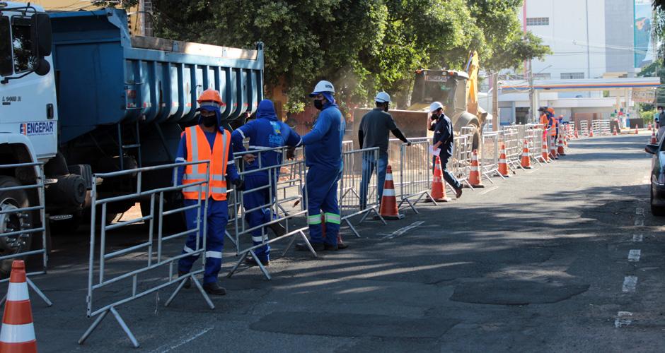 ACOMPANHE O CRONOGRAMA DE EXECUÇÃO DAS OBRAS DE REQUALIFICAÇÃO NA ÁREA CENTRAL.