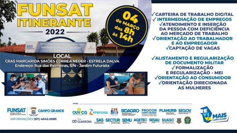 FUNSAT ITINERANTE ATENDE A POPULAÇÃO NO BAIRRO ESTRELA DALVA NESTA SEXTA-FEIRA (04).