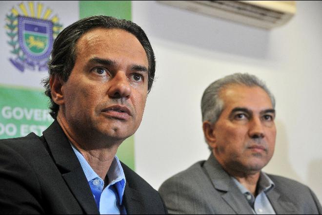 Governador Reinaldo Azambuja busca apoio de Marquinhos para candidatura de Riedel Governador Reinaldo Azambuja busca apoio de Marquinhos para candidatura de Riedel