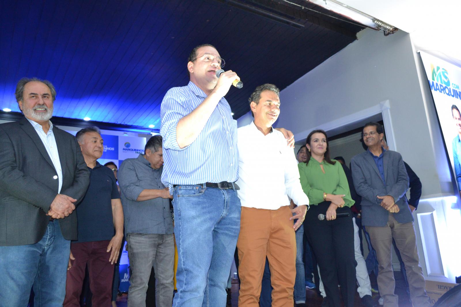 Em reunião lotada de apoiadores, Marquinhos Trad destaca missão para resolver problemas crônicos de Mato Grosso Do Sul.
