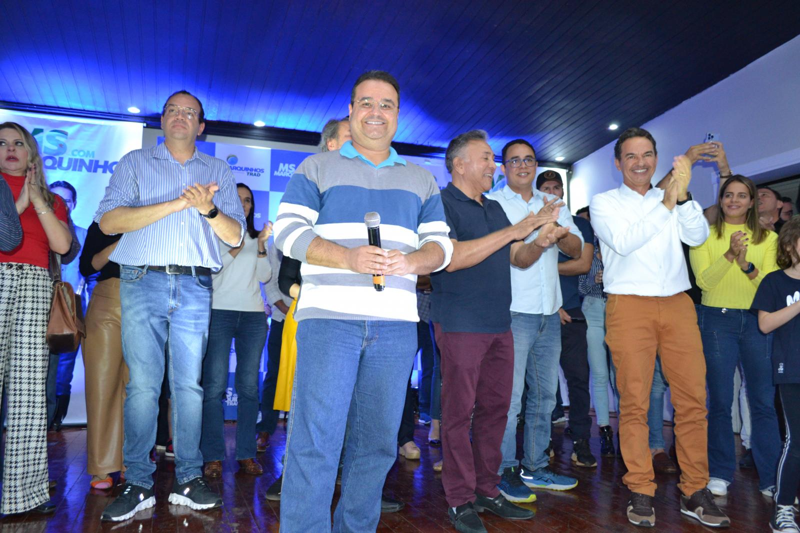 Em reunião lotada de apoiadores, Marquinhos Trad destaca missão para resolver problemas crônicos de Mato Grosso Do Sul.