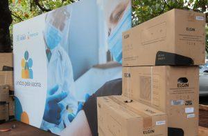 PREFEITURA RECEBE DOAÇÃO DE APARELHOS DE AR CONDICIONADO QUE SERÃO DESTINADOS ÀS UNIDADES DE SAÚDE.