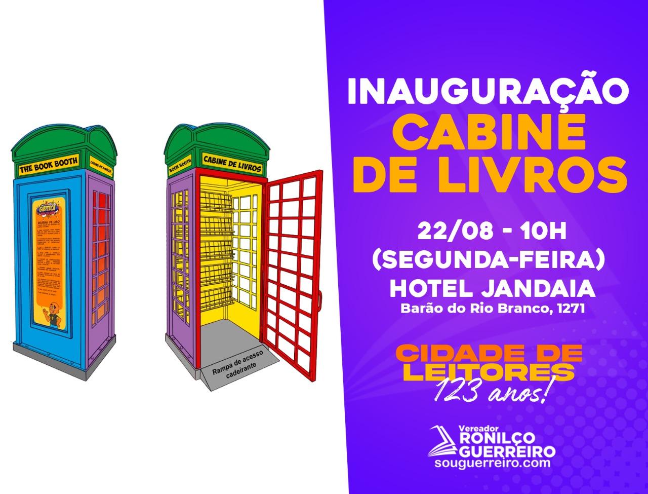 Projeto de Ronilço Guerreiro, primeira Cabine de Livros do Centro de Campo Grande será inaugurada na próxima segunda-feira.