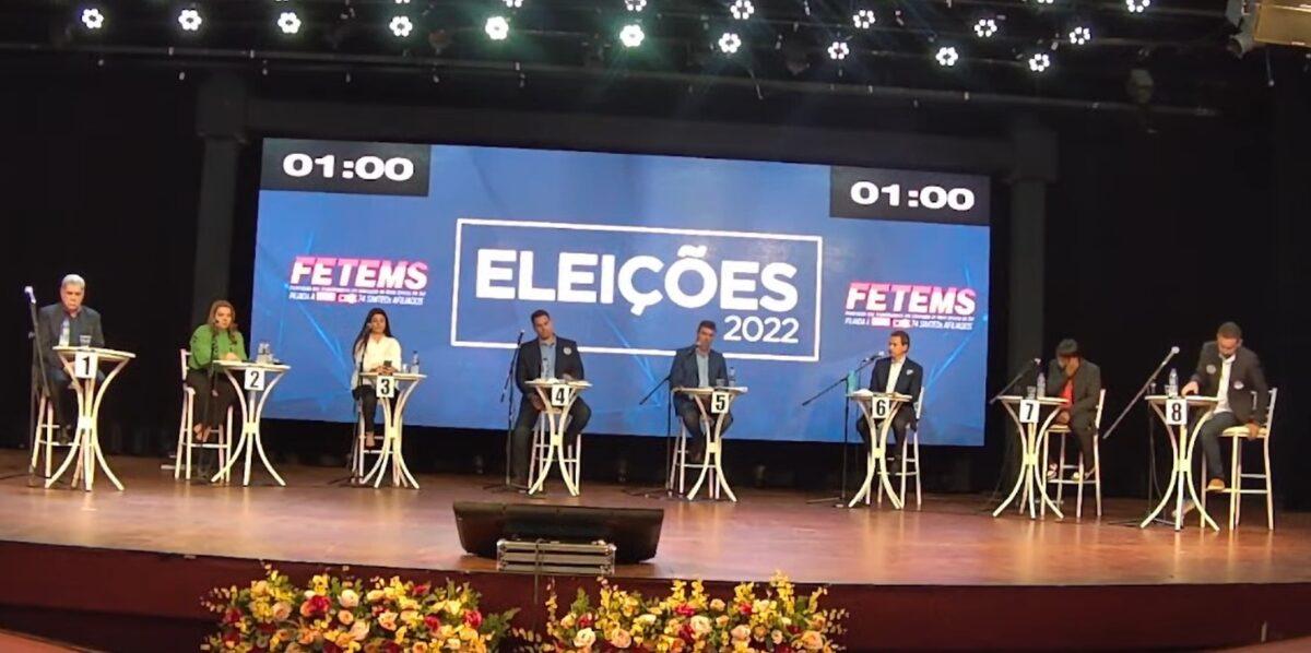 Ataques a gestão do PSDB por alta de impostos e corrupção e vaias a Riedel marcam debate da Fetems. Ataques a gestão do PSDB por alta de impostos e corrupção e vaias a Riedel marcam debate da Fetems.