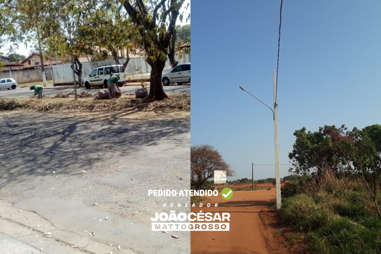 Indicações de João César Mattogrosso levam melhorias aos bairros Nova Jerusalém e Vila Rica.
