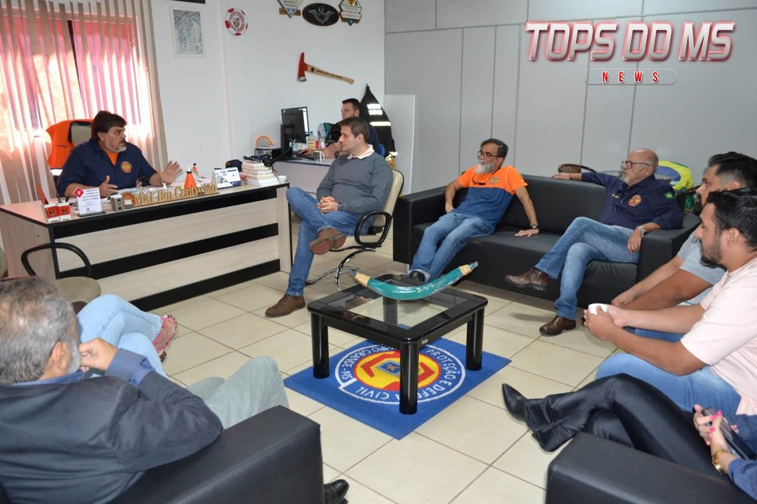 Defesa Civil Municipal em parceria com a Águas Guariroba  prevê entrega de dados sobre condições meteorológicas a concessionária de água.