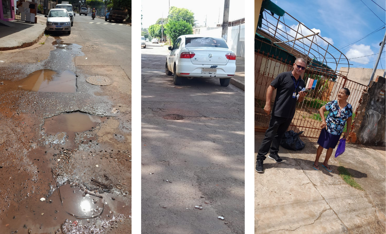 Bairro Colibri recebe visita do gabinete itinerante do vereador Tiago Vargas e identifica problemas locais.