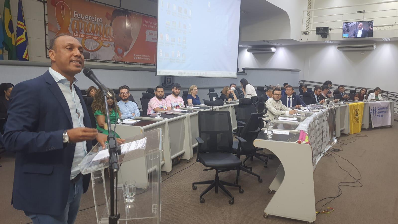 Em audiência pública vereador Junior Coringa apresenta oficialmente projeto de lei que cria Patrulha Sophia Ocampo.