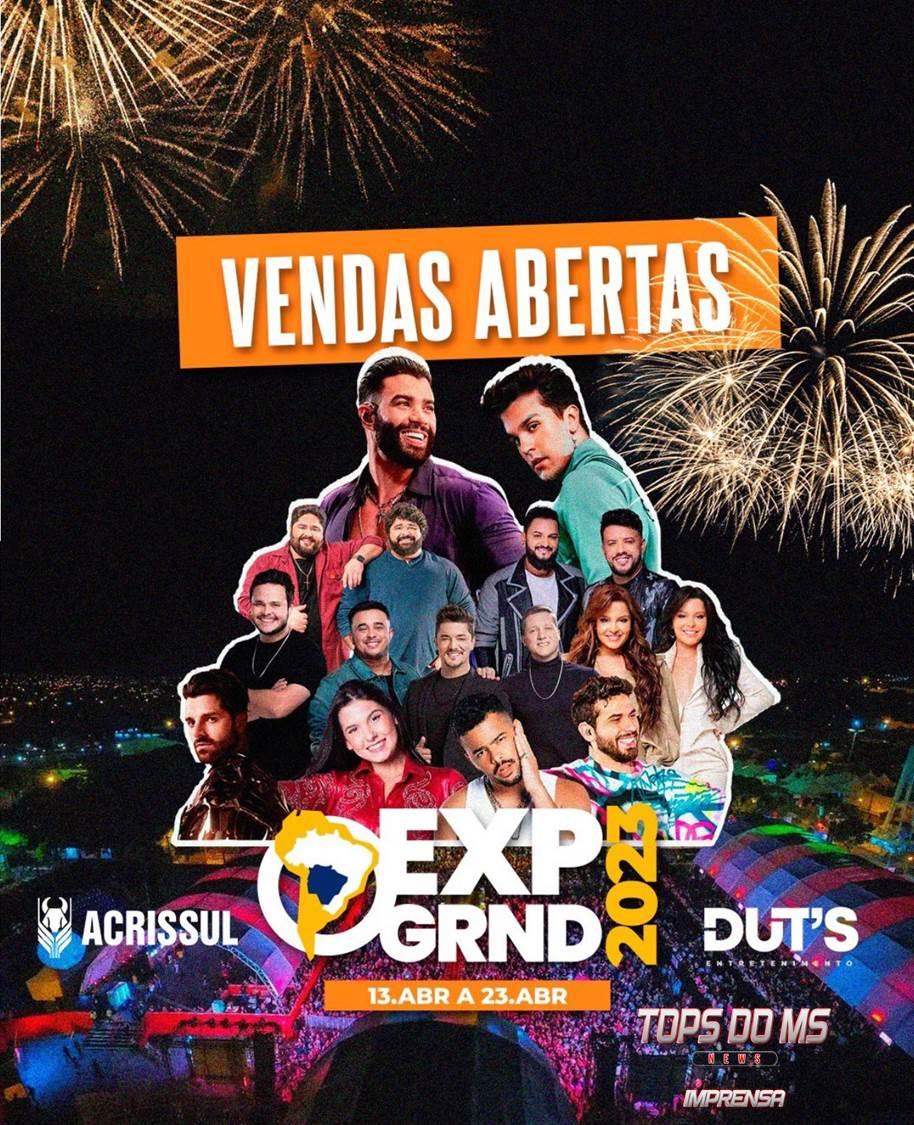 Agenda de shows da EXPOGRANDE-2023 confirmada.