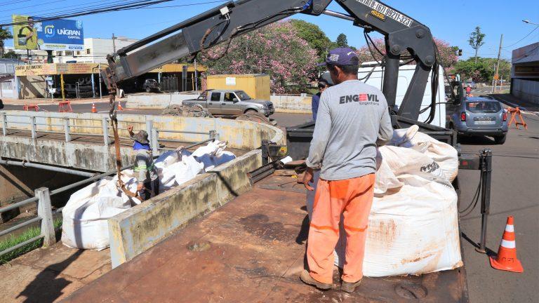 PREFEITURA INICIA RECUPERAÇÃO DA PONTE SOBRE CANAL DO PROSA DANIFICADA PELA CHUVA.