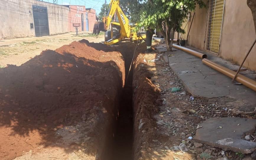 Saneamento básico começa a ser executado após pedido do Vereador Edu Miranda.