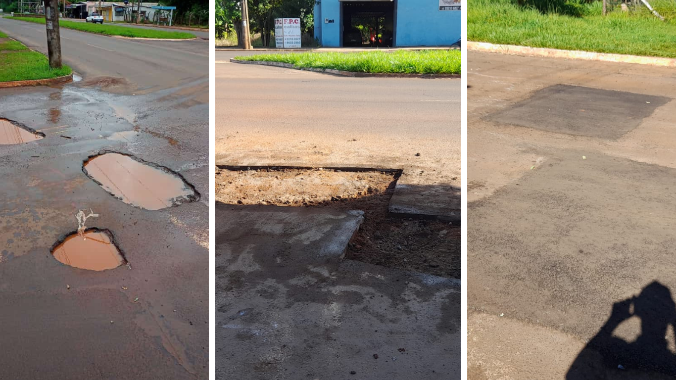 Buracos encontrados em ruas da Cohab são eliminados após pedido do vereador Tiago Vargas.