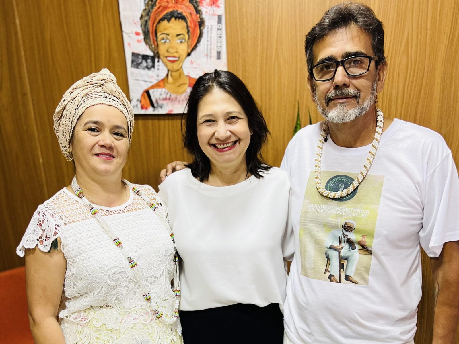 Luiza Ribeiro apoia festa de 28 anos de resistência da Praça do Preto Velho.
