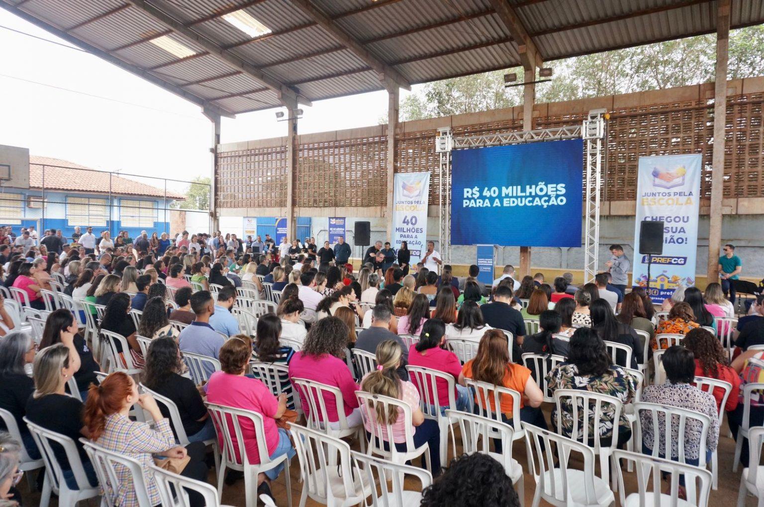 Prefeitura lança revitalização das escolas da região do Prosa e anuncia asfalto do Noroeste.
