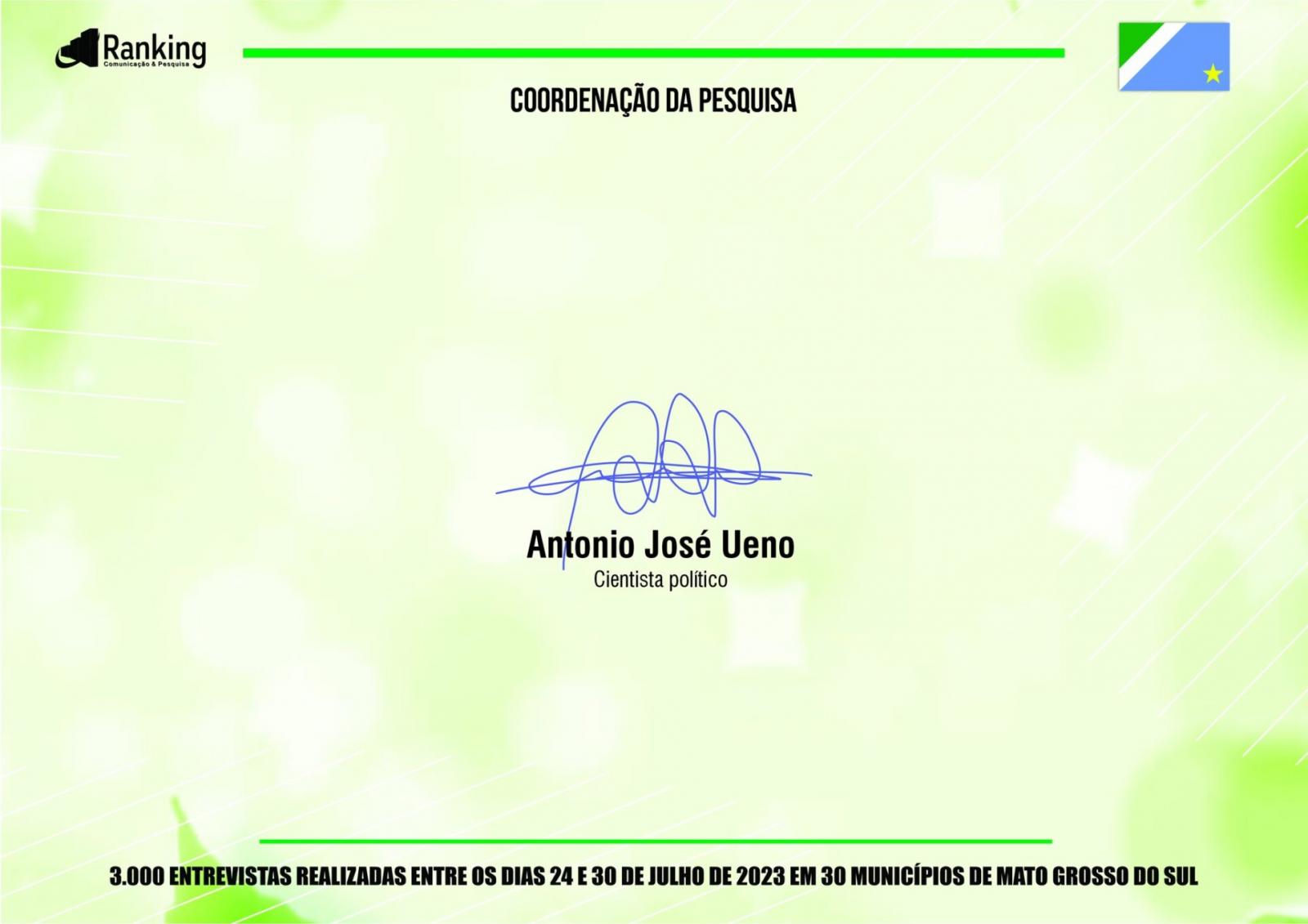 Governador Eduardo Riedel obtém 53,40% de ótimo e bom em Mato Grosso do Sul, enquanto 13% de ruim e péssimo, diz Ranking