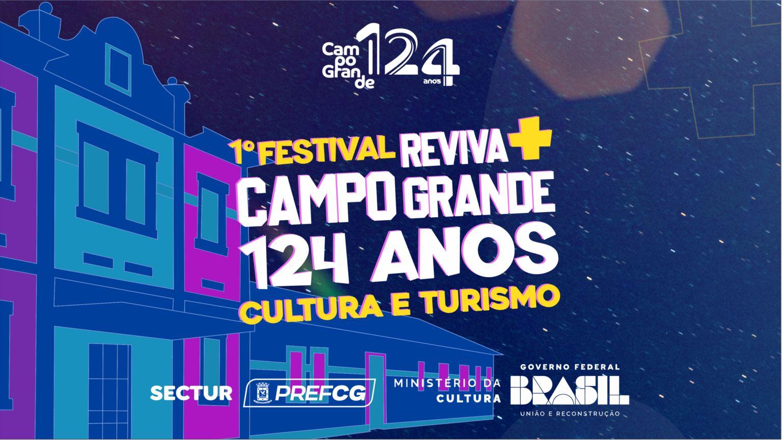 Prefeitura realiza 1ª festival Reviva Mais Campo Grande 124 anos de Cultura e Turismo.