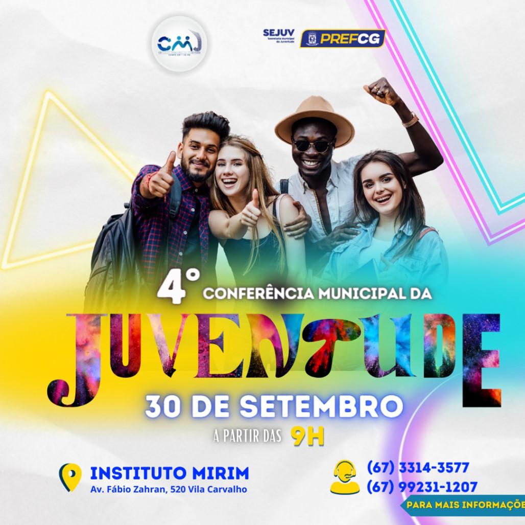 Prefeitura abre inscrições a 4ª Conferência Municipal de Juventude, que acontece no próximo dia 30.