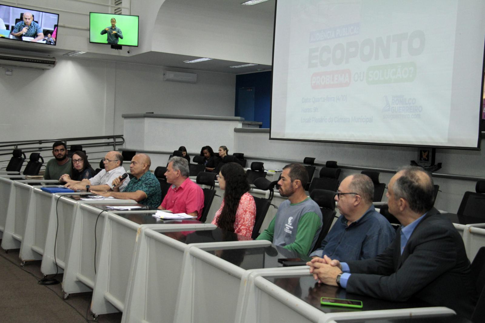 Audiência na Câmara discute necessidade de ampliação dos ecopontos da Capital.
