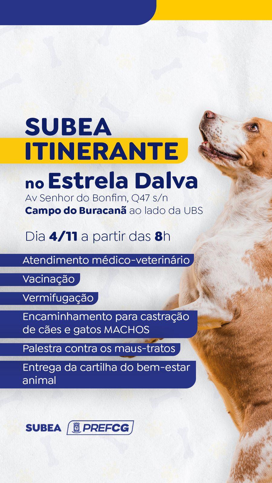 Subea leva atendimento itinerante para o Estrela Dalva neste sábado. Subea leva atendimento itinerante para o Estrela Dalva neste sábado.