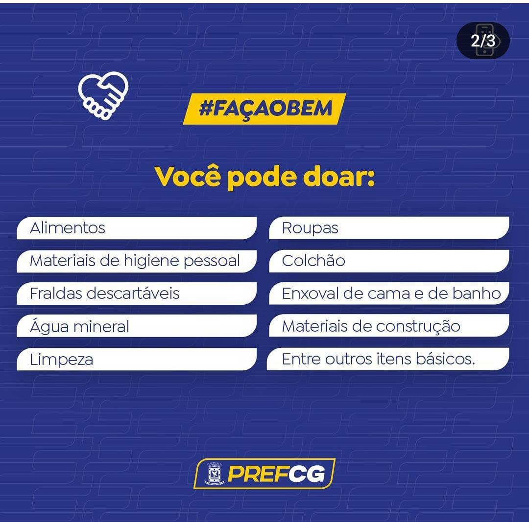 População poderá fazer doação de itens básicos para ajudar famílias da Comunidade do Mandela.