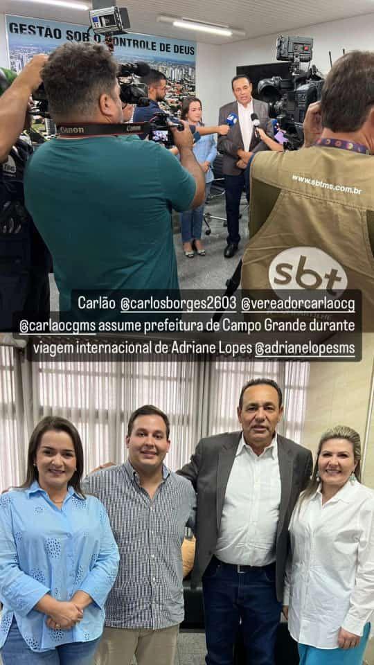 Carlão assume interinamente o comando da Prefeitura de Campo Grande até Quarta- Feira dia 29/11/23.