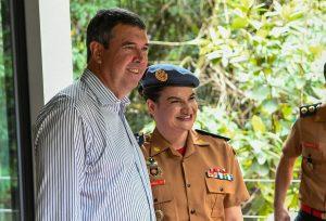 Governador Eduardo Riedel  promove a primeira coronel da história do Corpo de Bombeiros de MS.