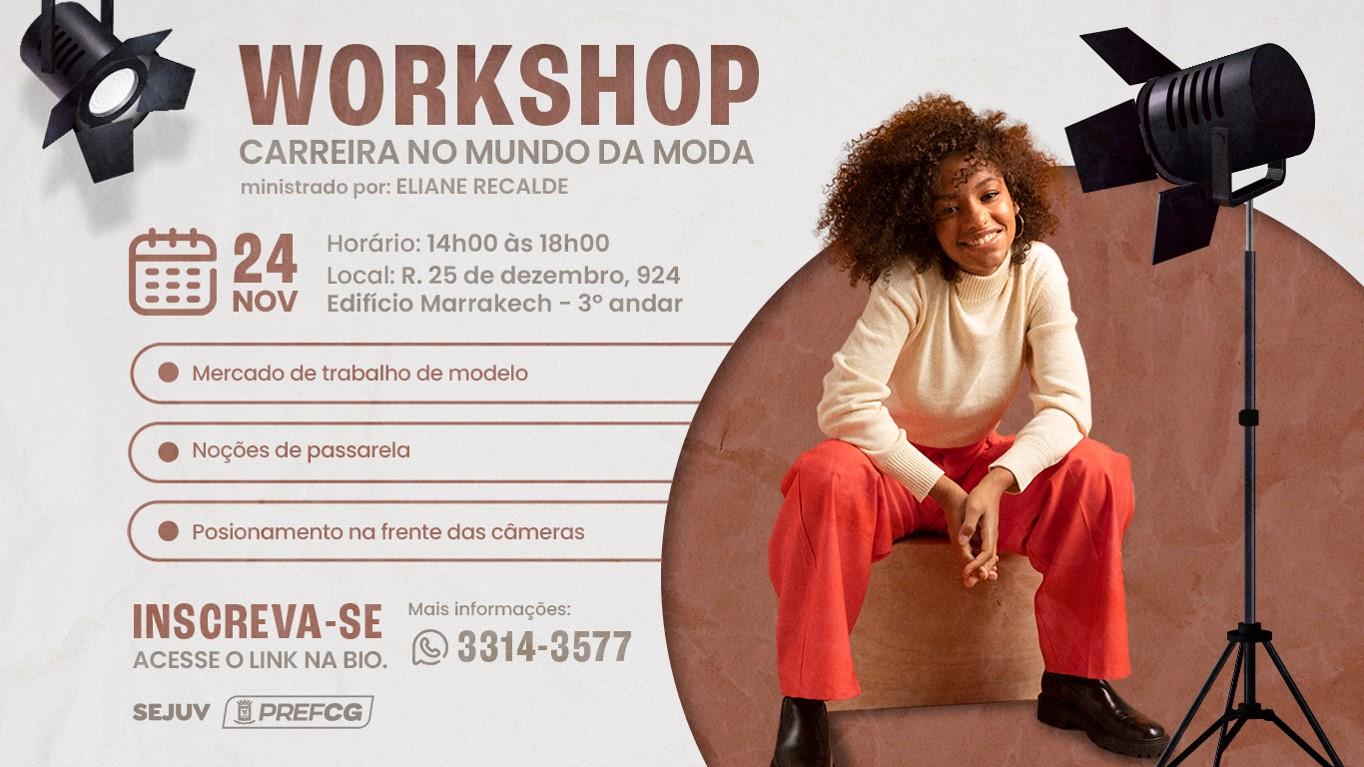 Prefeitura abre inscrições para workshop gratuito sobre carreira no mundo da moda.
