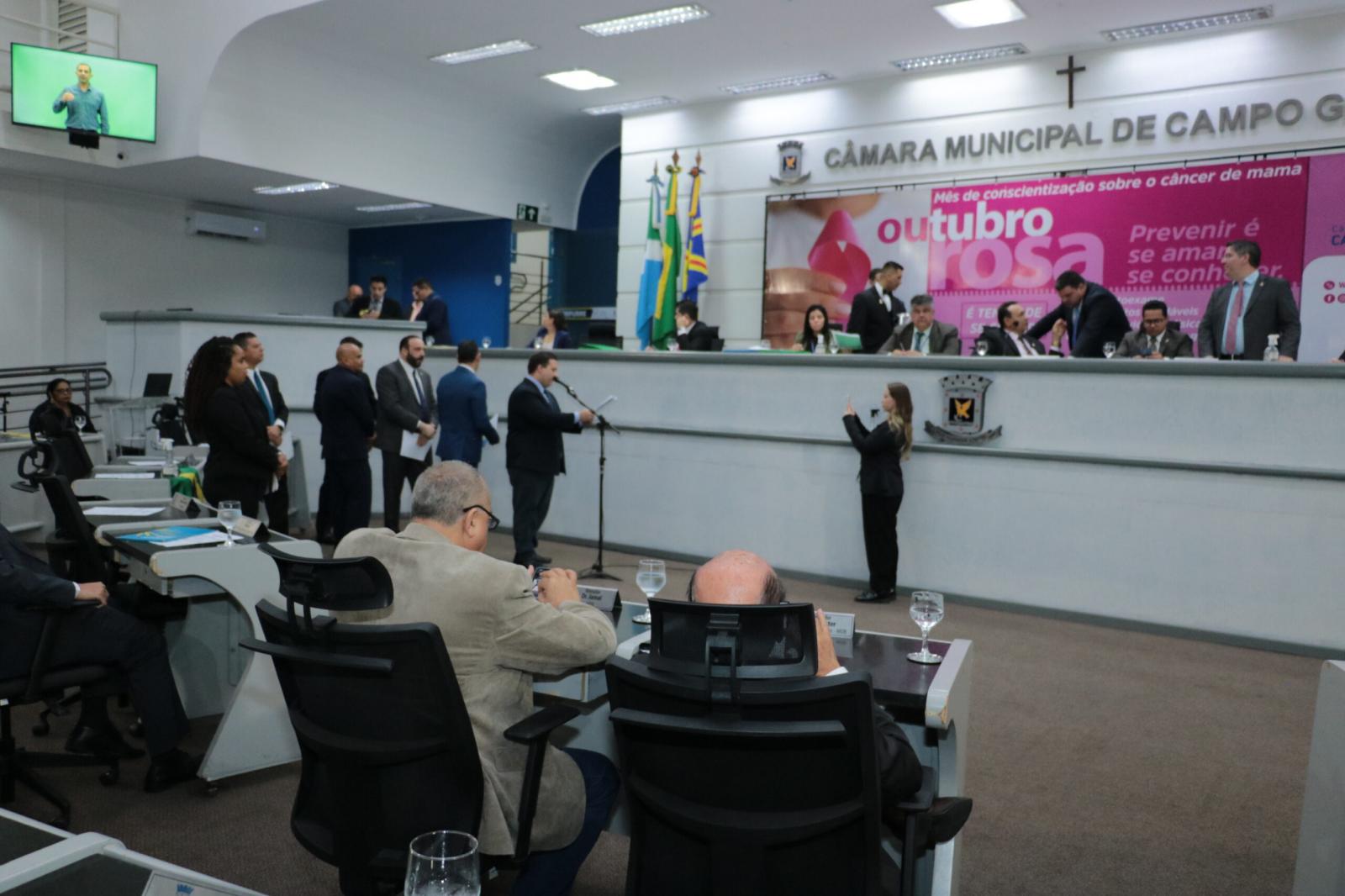 Vereadores votam um Veto e um Projeto na sessão ordinária da próxima terça-feira.