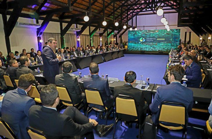 No Confaz, Governo e setor produtivo expõem os avanços de Mato Grosso do Sul. No Confaz, Governo e setor produtivo expõem os avanços de Mato Grosso do Sul.