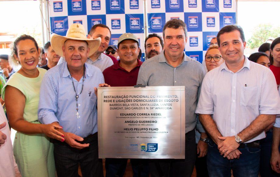 O Governador Eduardo Riedel inaugura, e visita obras estratégicas em Três Lagoas, destacando parceria entre Estado e Município. O Governador Eduardo Riedel inaugura, e visita obras estratégicas em Três Lagoas, destacando parceria entre Estado e Município.