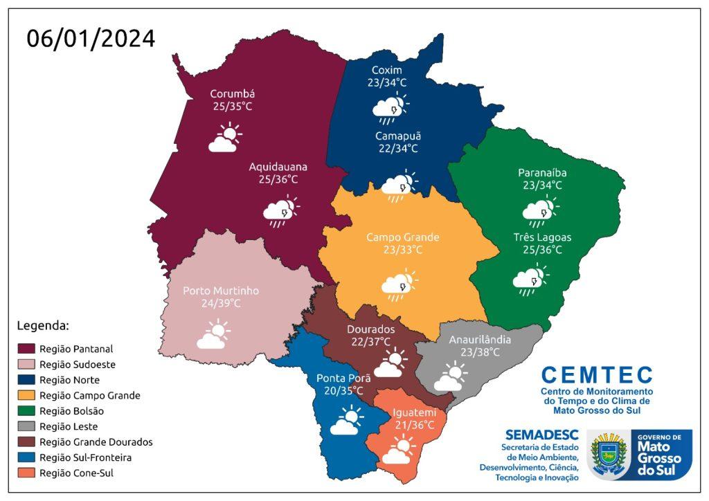 Previsão de sol e possibilidade de chuvas para este sábado em todo o Estado. Previsão de sol e possibilidade de chuvas para este sábado em todo o Estado.
