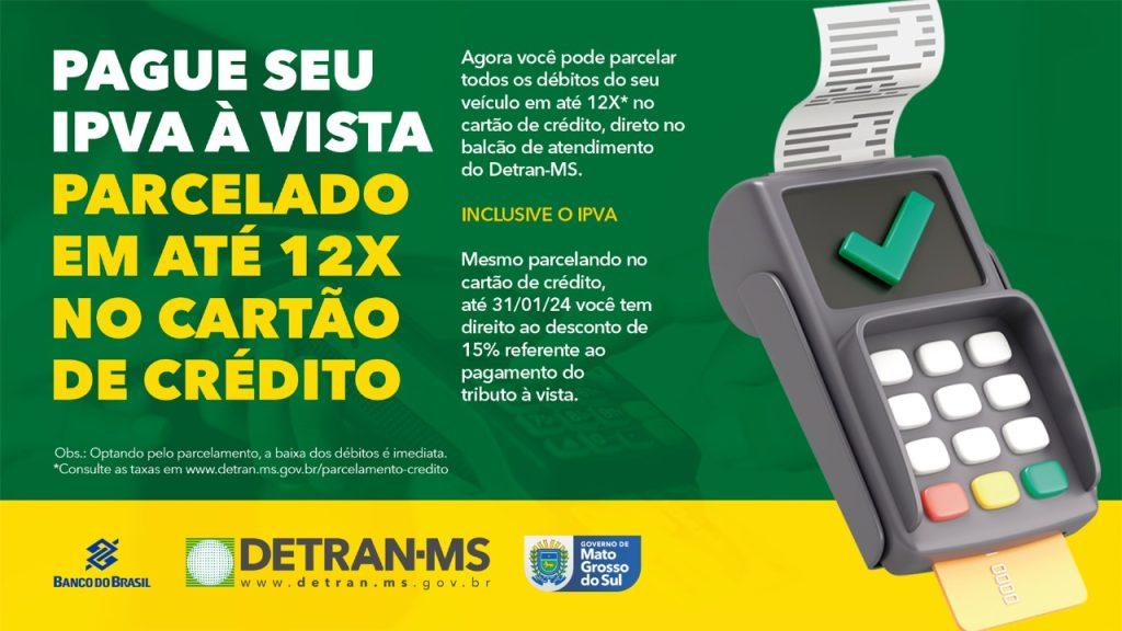 No 1º mês, Detran atinge 1 mil operações de parcelamento dos débitos veiculares pelo cartão de crédito. No 1º mês, Detran atinge 1 mil operações de parcelamento dos débitos veiculares pelo cartão de crédito.