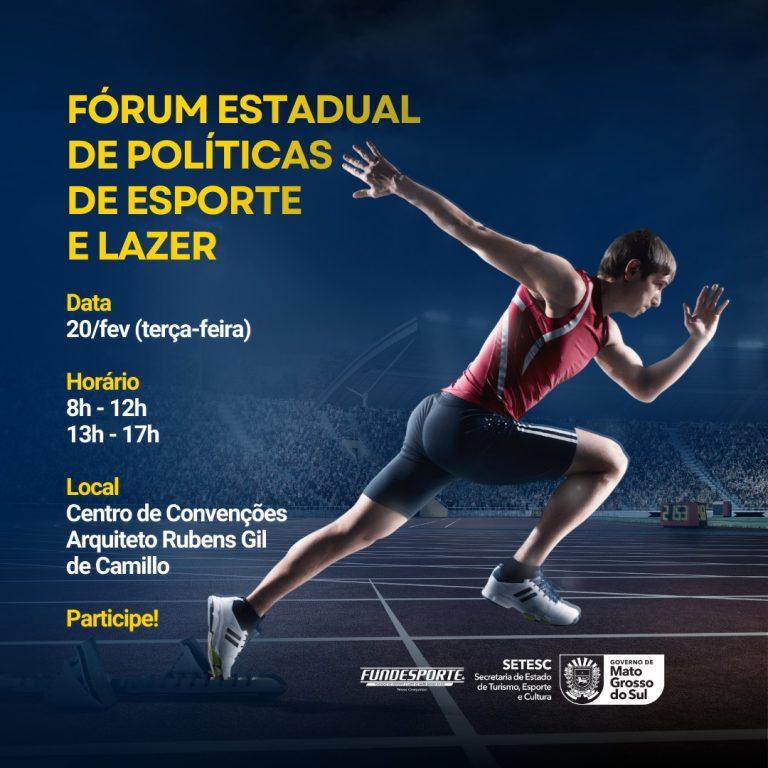 Estão abertas as inscrições de fóruns para gestores de esporte e atletas do Mato Grosso do Sul. Estão abertas as inscrições de fóruns para gestores de esporte e atletas do Mato Grosso do Sul.