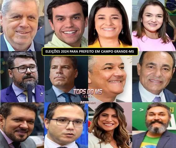 Eleições 2024 na Capital já soma 12 pré-candidaturas à Prefeitura Municipal de Campo Grande-MS.