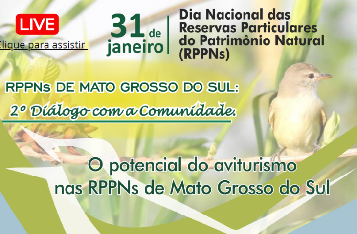 Imasul realiza hoje live para comemorar o Dia Nacional das Reservas Particulares do Patrimônio Natural. Imasul realiza hoje live para comemorar o Dia Nacional das Reservas Particulares do Patrimônio Natural.